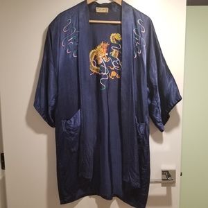 ⚡Vintage Satin Dragon Kimono/House Coat